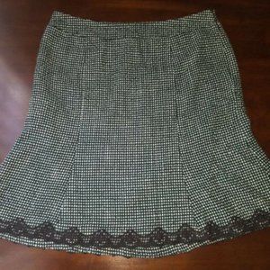 Axcess by Claiborne Sz 14 Multi-Color Knee Length A-Line Lined Womens Skirt